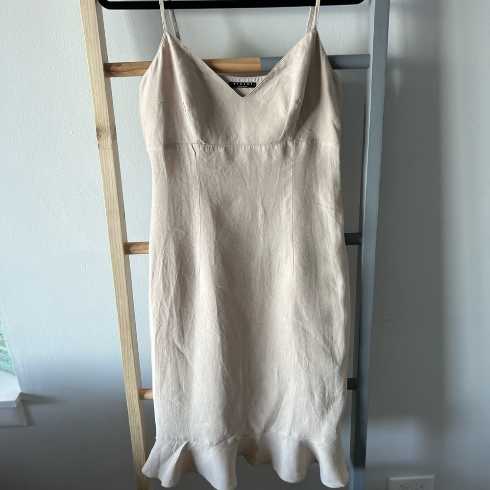 Beautiful 100% Linen Italian Cream Dress from Sisley